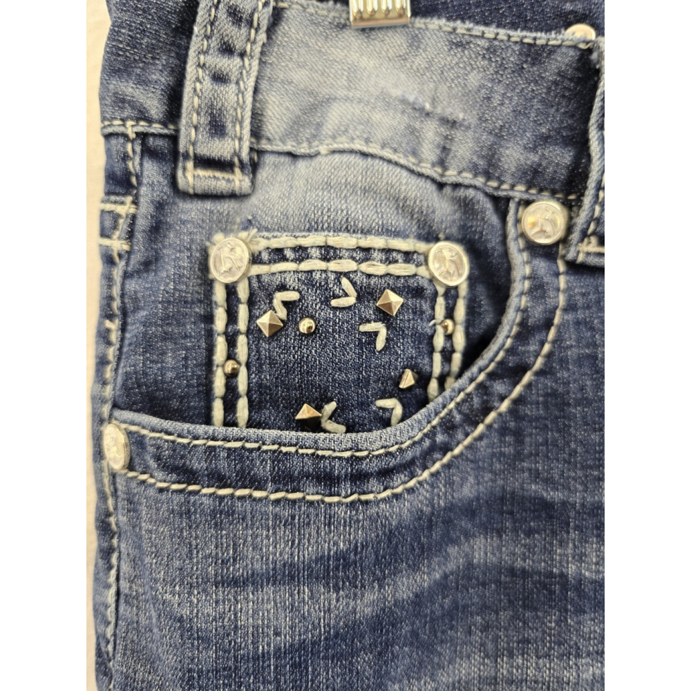 Rock And Roll Cowgirl Boyfriend Denim Jeans. Cot/span. Ladies Size 30x32 - Picture 3 of 14